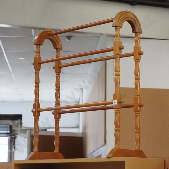 wooden towel rail