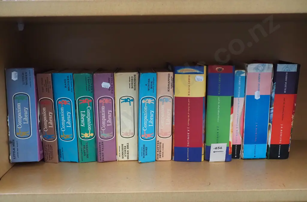 shelf; Harry Potter and other books Image 1++
