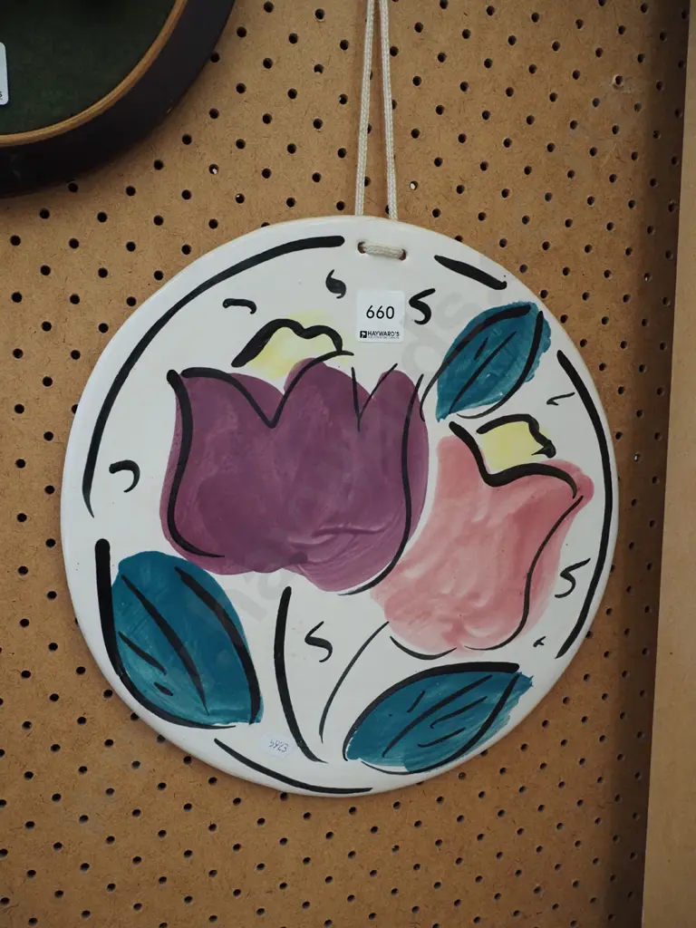 hand painted studio pottery wall tile Image 1++