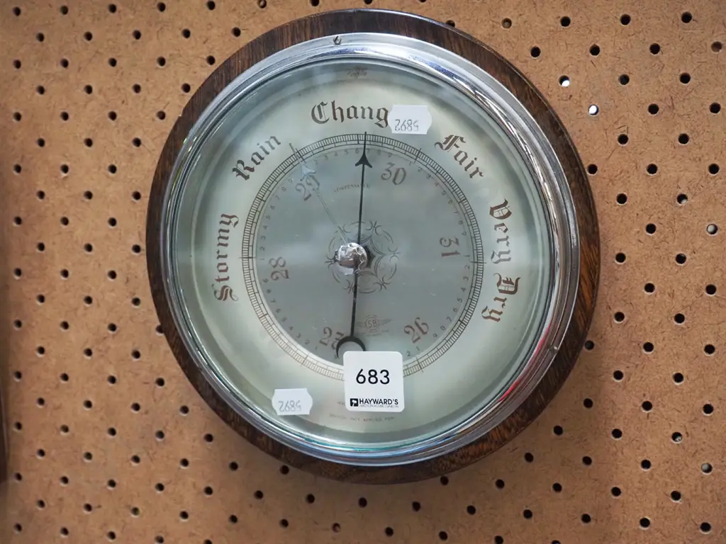 oak framed barometer Image 1++