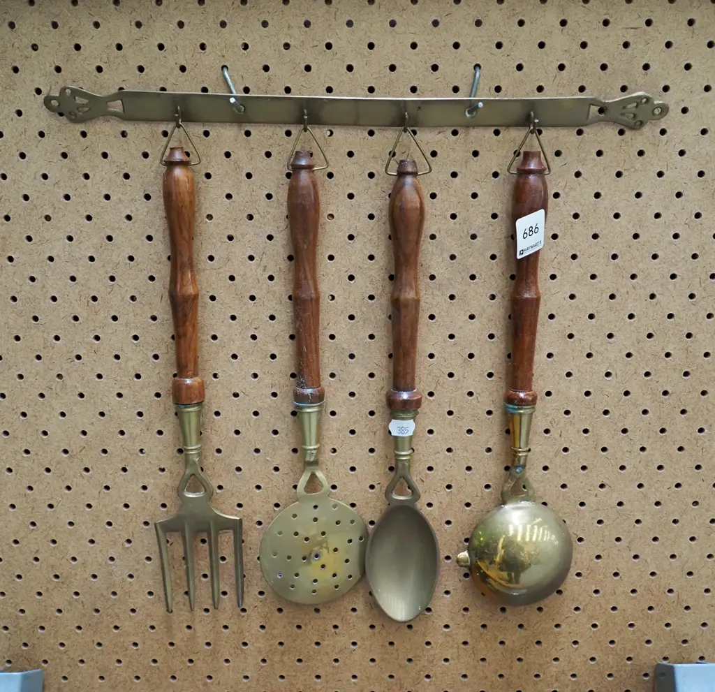 brass and wood kitchen utensils Image 1++