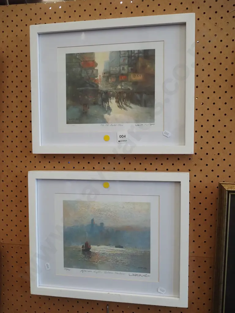 2x framed ltd edition prints - market place, Victoria Harbour Image 1++