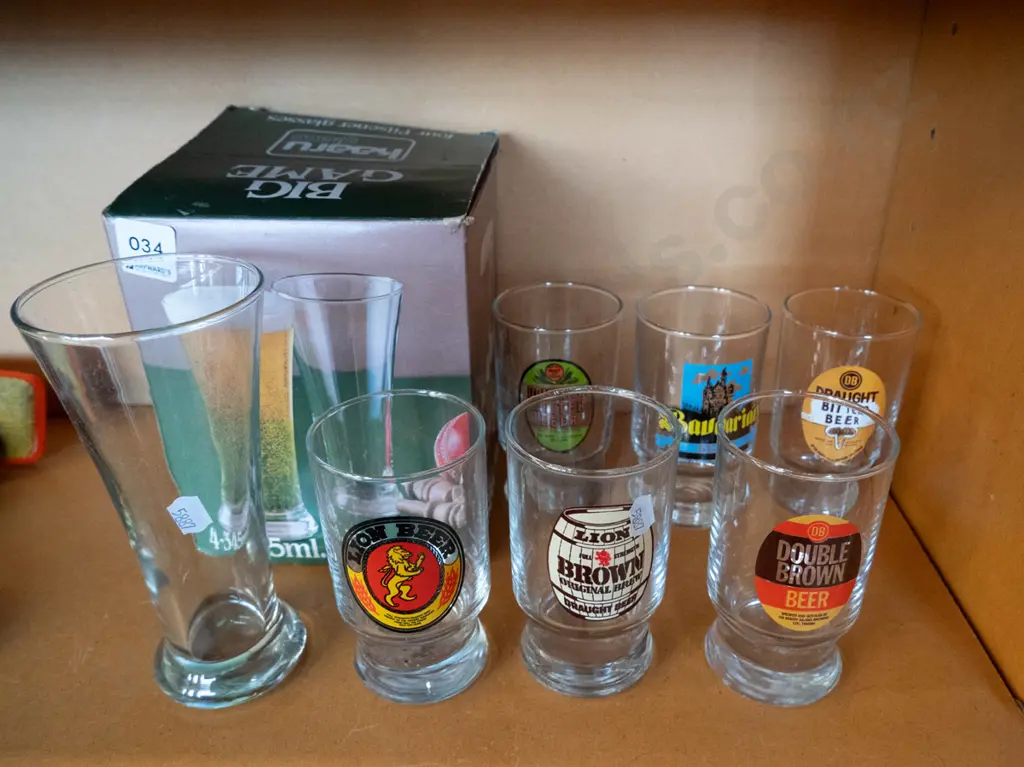 assorted beer glasses Image 1++