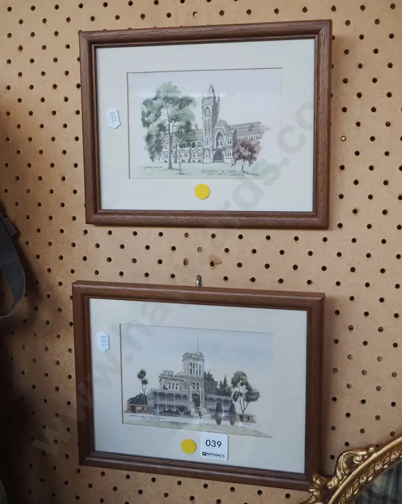 2x Yvonne Benson hand coloured prints Image 1++