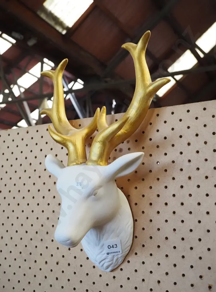 ceramic deer head and antlers Image 1++