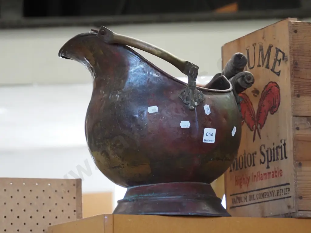 vintage copper coal scuttle Image 1++
