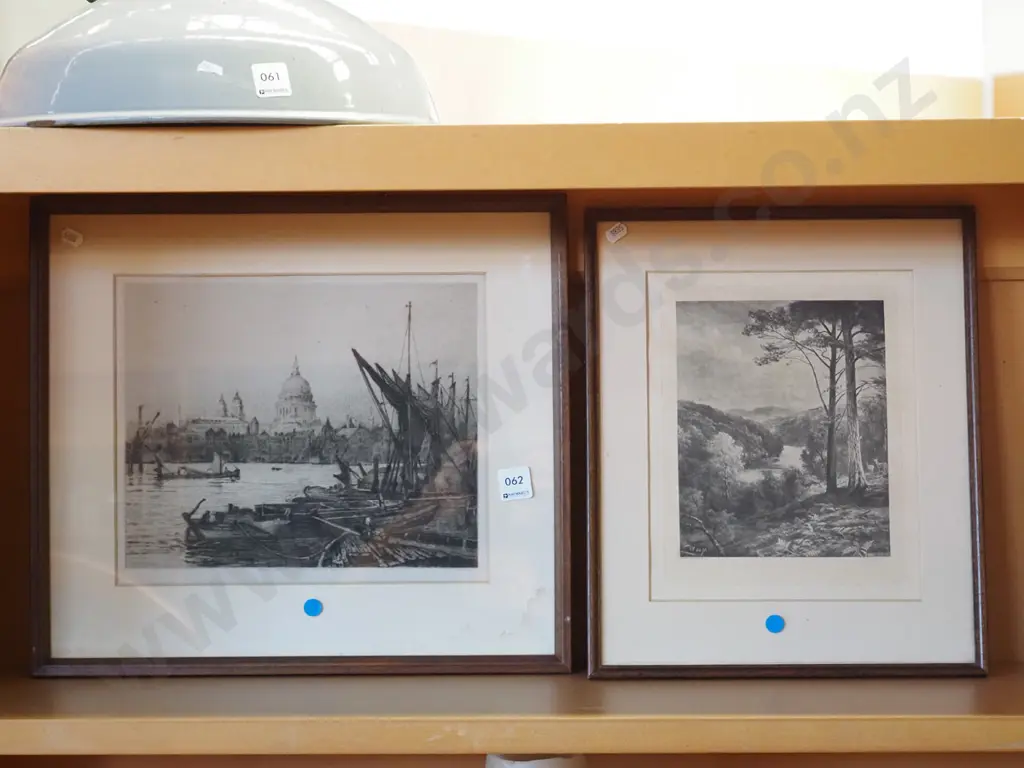2x framed prints - some damage and foxing Image 1++