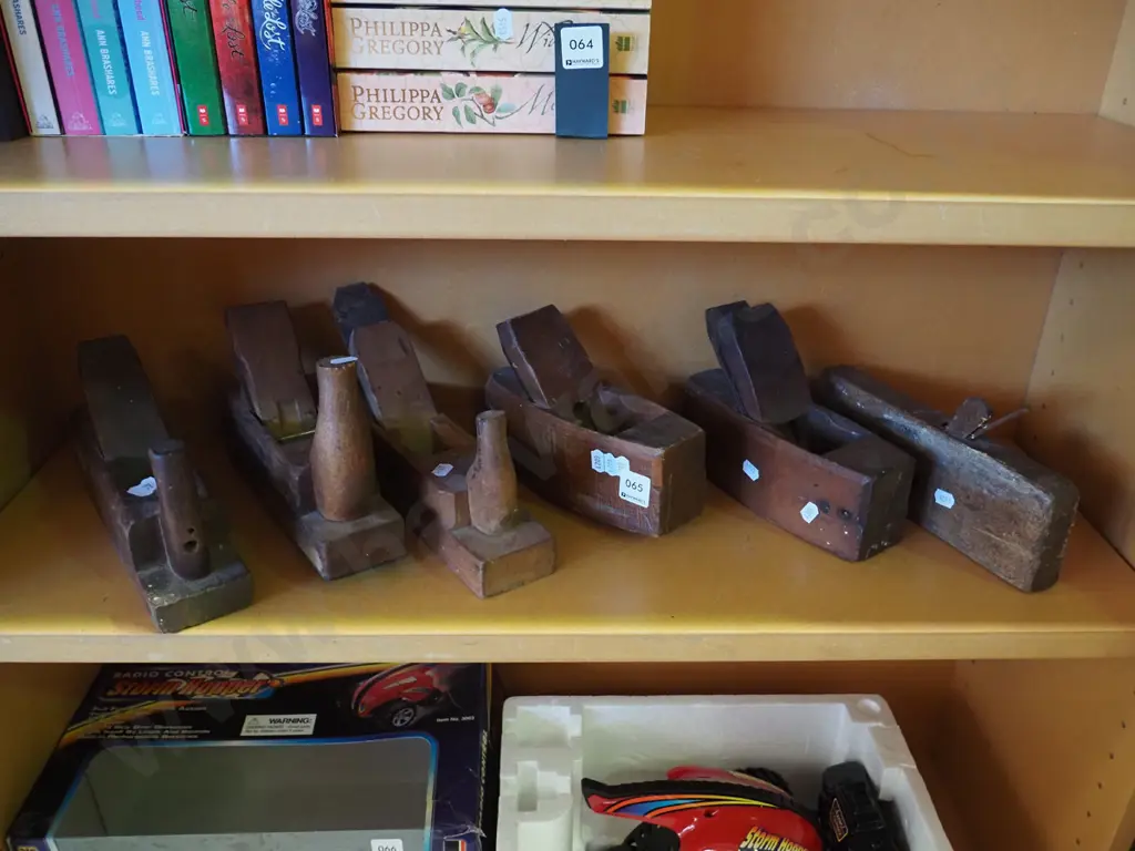 shelf of wooden hand planes Image 1++