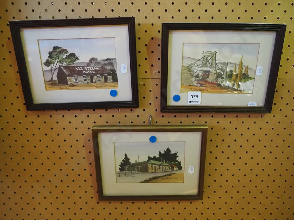 3x Yvonne Benson hand coloured prints Image 1++