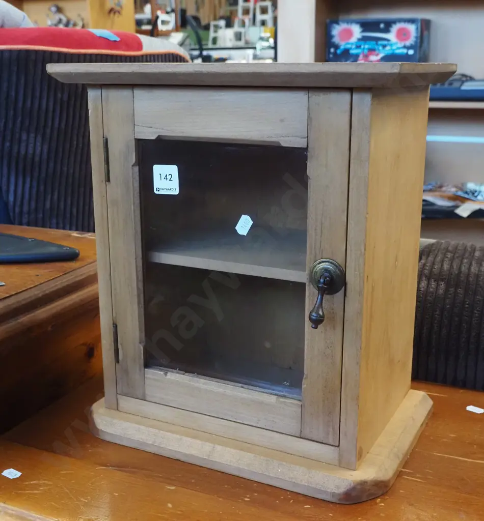 small glazed single door rimu chest H-350 Image 1++