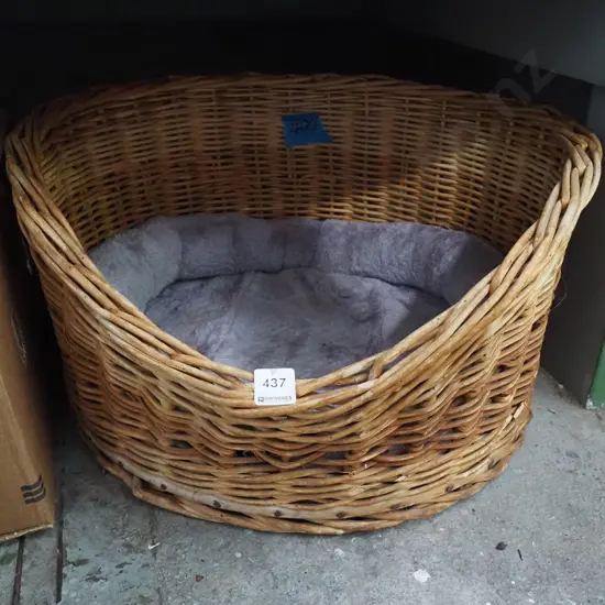 cane dog basket
