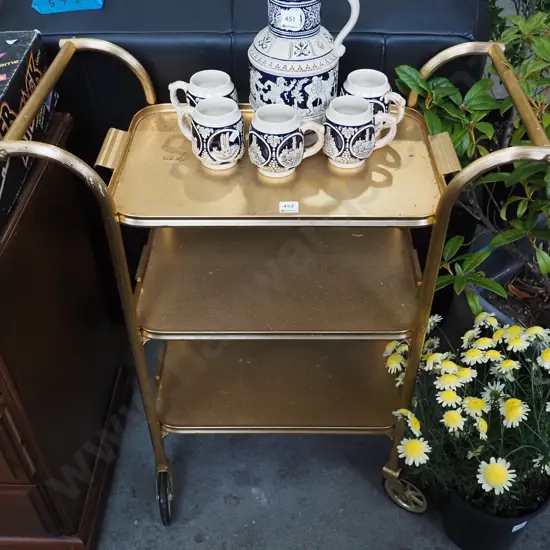 alloy retro 3 tier tea trolley