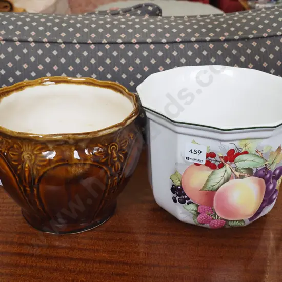 2x ceramic jardinieres