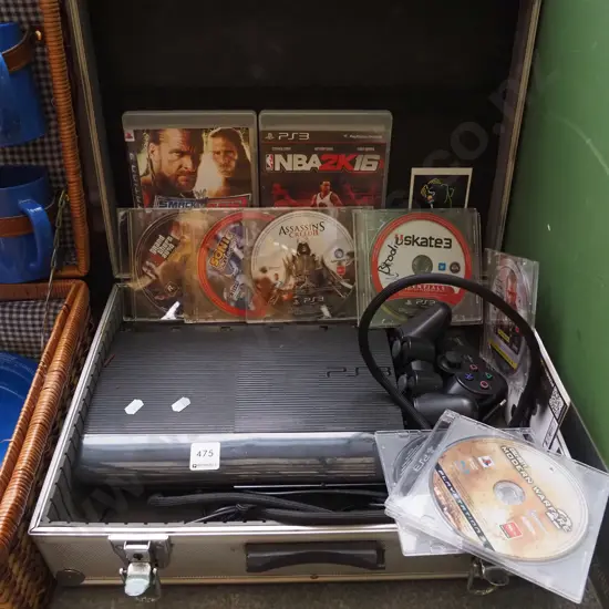 Sony ps 3, case, games