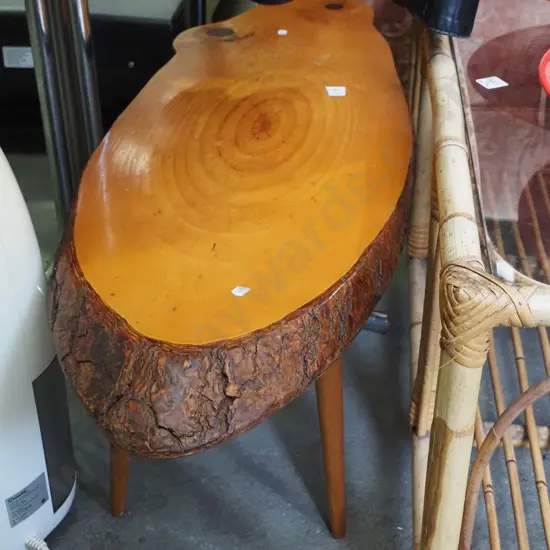wooden rustic coffee table