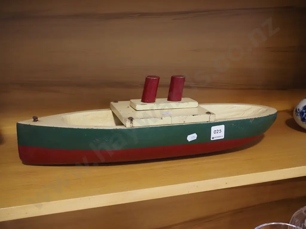 vintage homemade wooden boat Image 1++