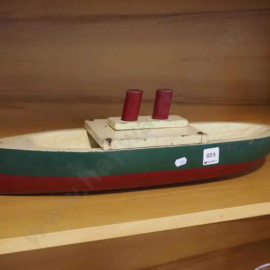 vintage homemade wooden boat