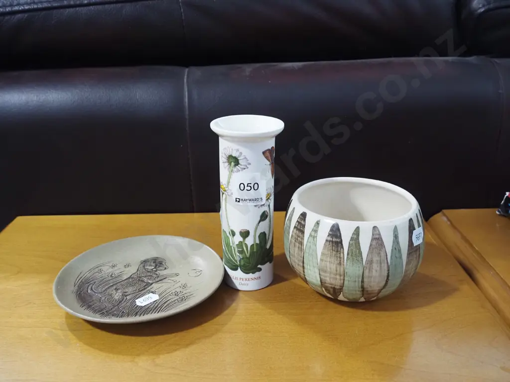 Hanmer bowl, Portmeirion botanics  bud vase, studio pottery dish Image 1++