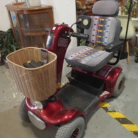 Shop Rider mobility scooter with basket and charger - key in office