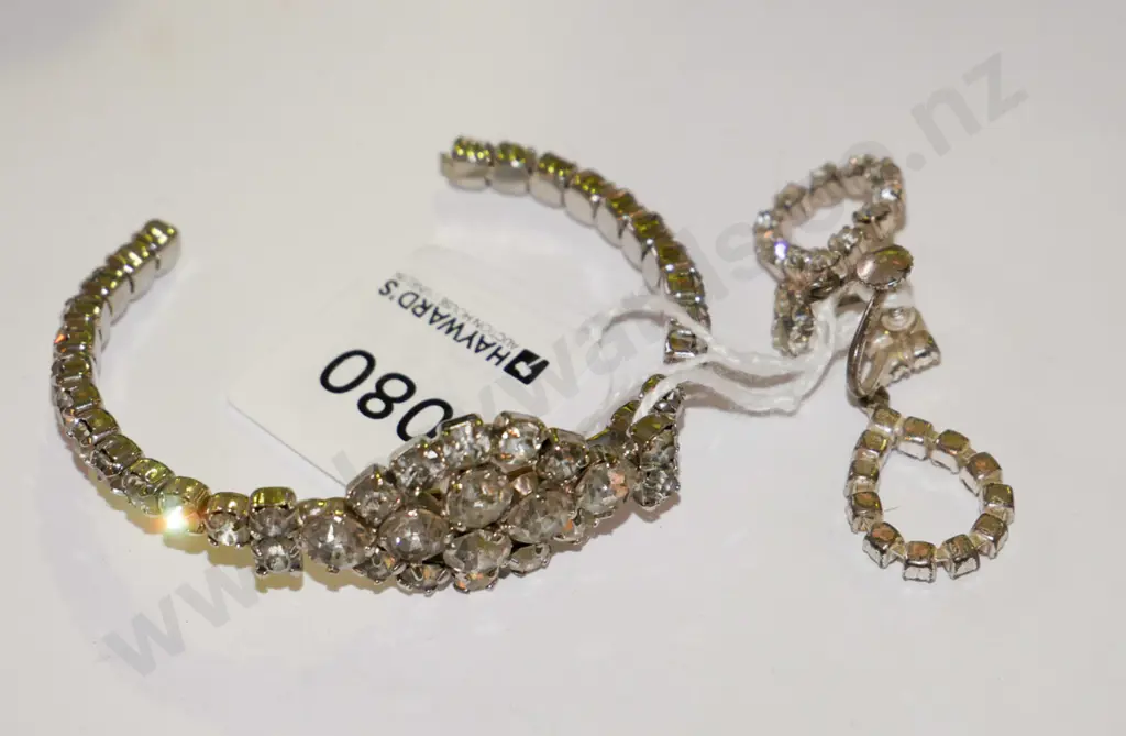 cz bangle and earring set Image 1++