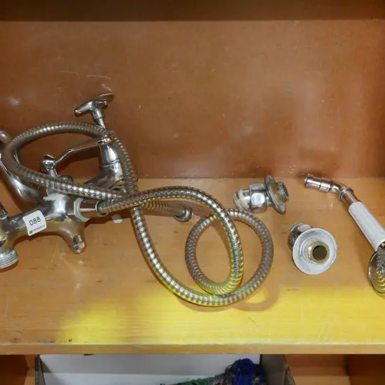 bathroom bath tap set with shower nozzle