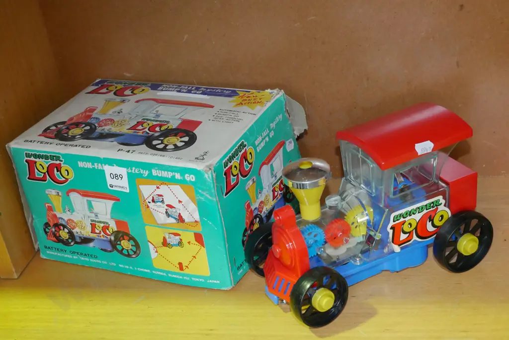 plastic child's toy train with original box Image 1++