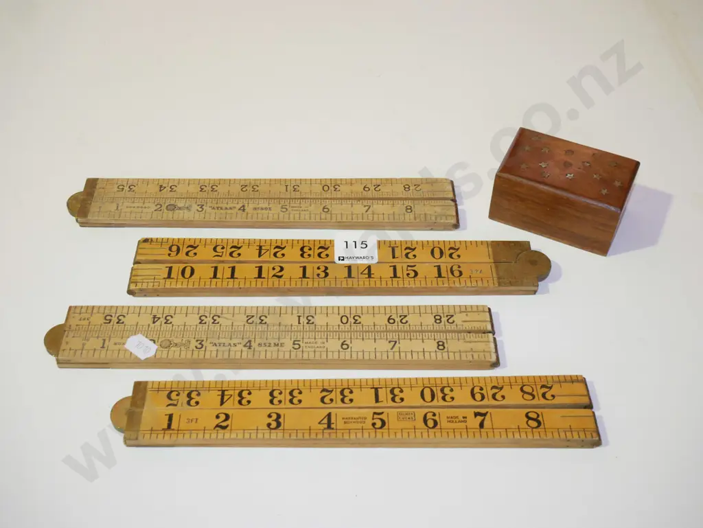 vintage rulers, small trinket box Image 1++