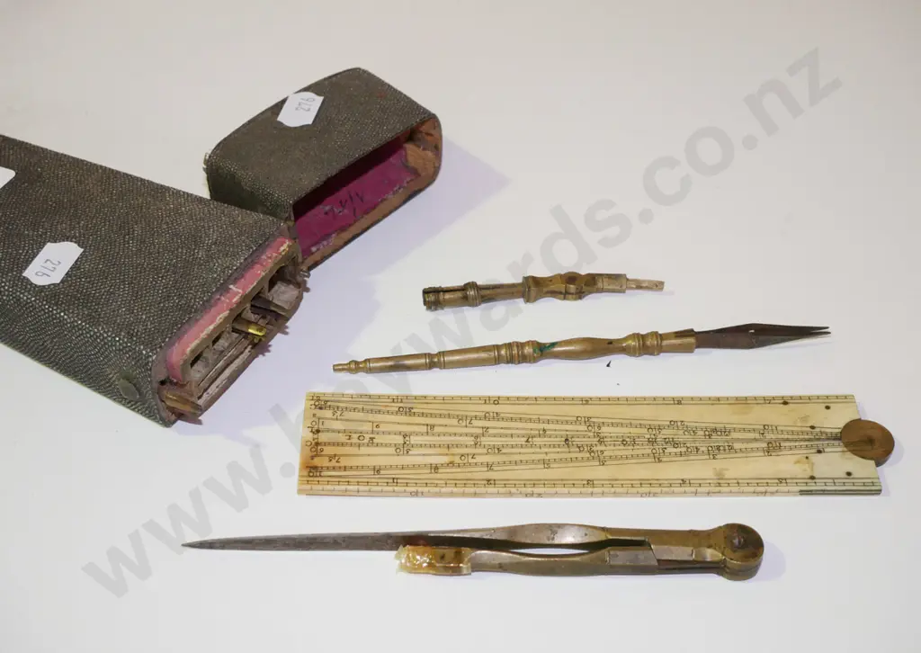 vintage compass and protractor set Image 1++