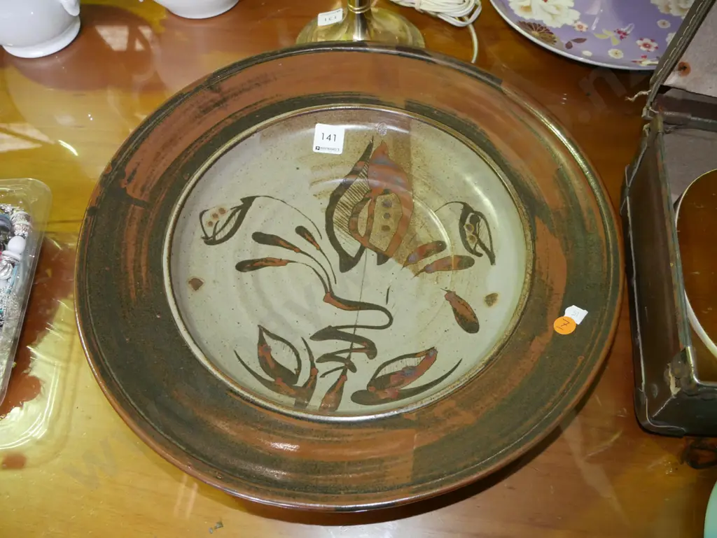 large studio pottery bowl Diam-380 Image 1++
