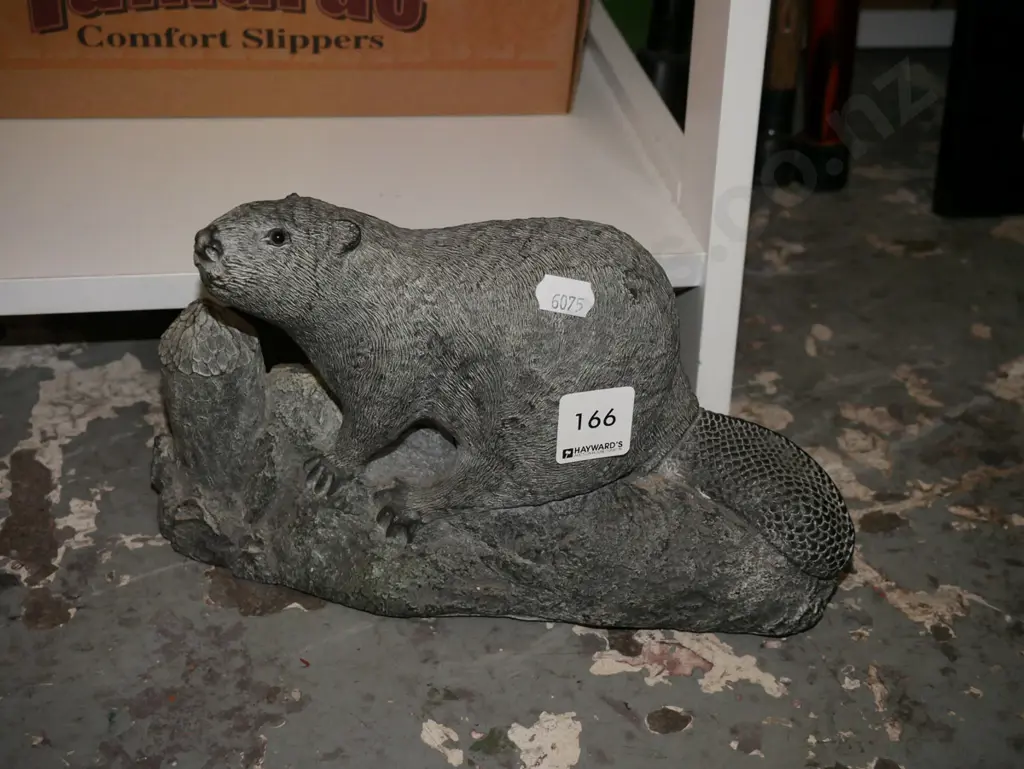 small composite beaver ornament Image 1++