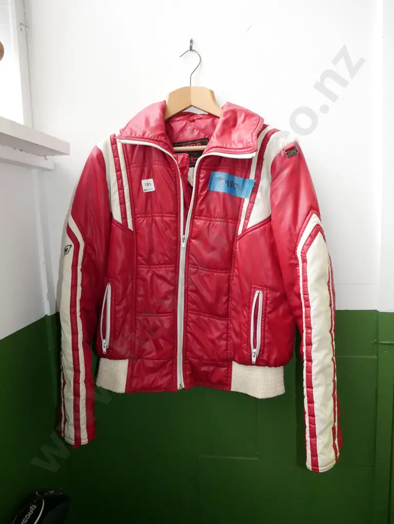 red and white 1970s/80s ski jacket Image 1++