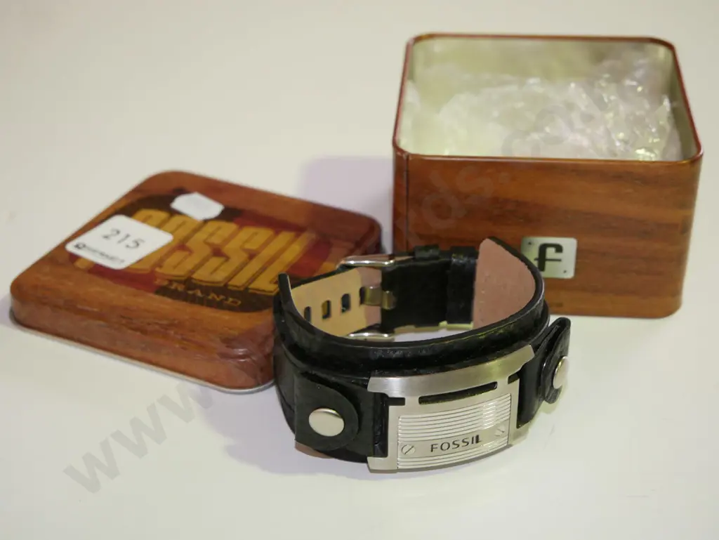 Fossill leather bracelet Image 1++