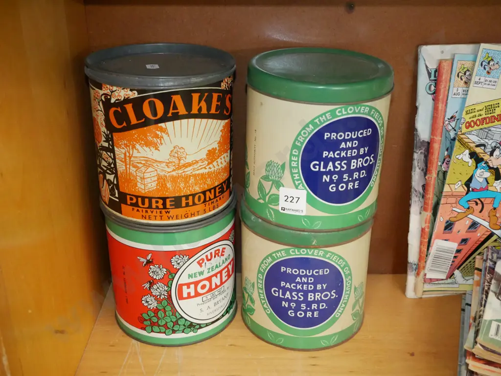 vintage honey tins Image 1++