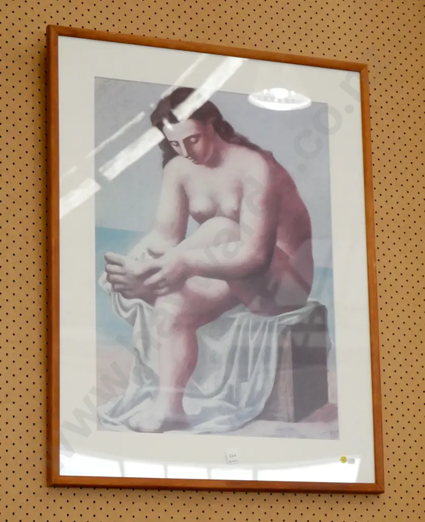 framed Picasso poster print "Seated Nude Drying Her Foot" H - 660 W - 490 Image 1++