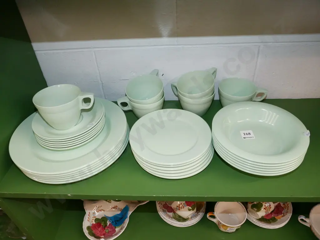 various Falcon Duraware plastic bowls, plates, cups, saucers Image 1++