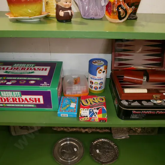 shelf of games