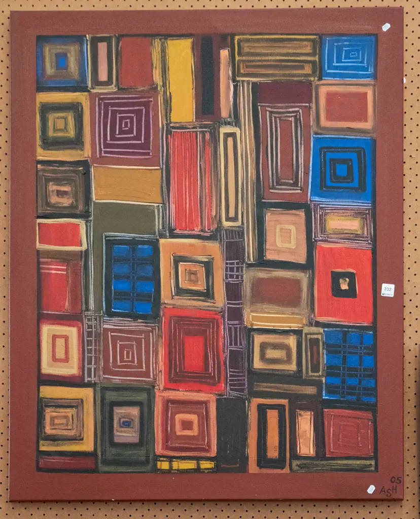 Angela Salmon-Hourihane '05 - boxed acrylic on canvas "Home Coming" H-1000 W-800 Image 1++