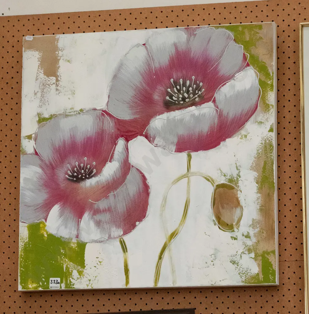 boxed oil on canvas - flowers Image 1++