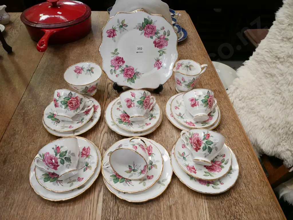 Royal Standard pink rose tea set Image 1++