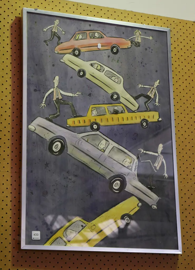 framed mixed media - cars Image 1++
