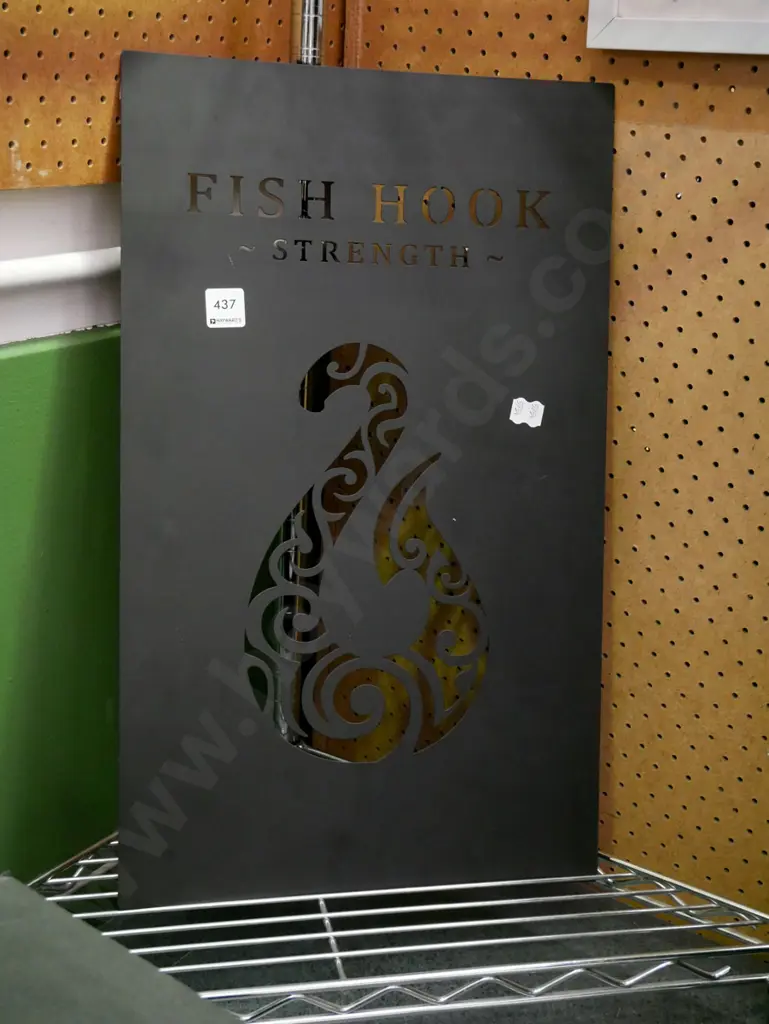 cut out metal wall art, fish hook Image 1++