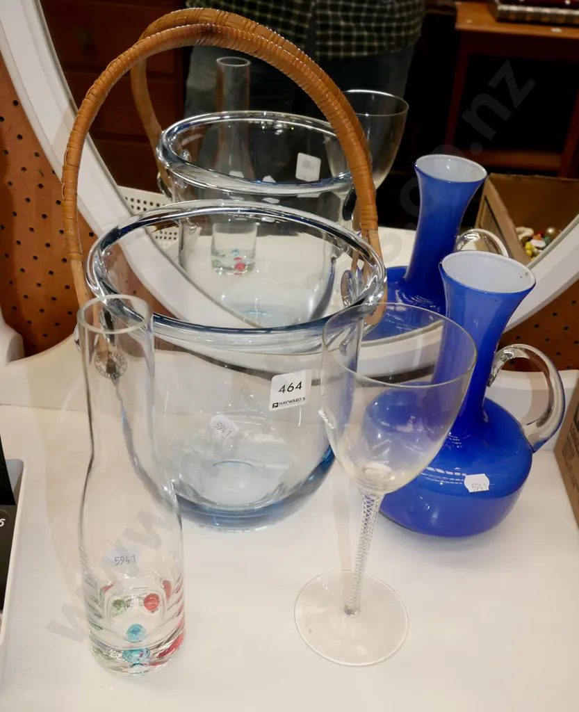 glass bucket, wine glass, 2x vases Image 1++