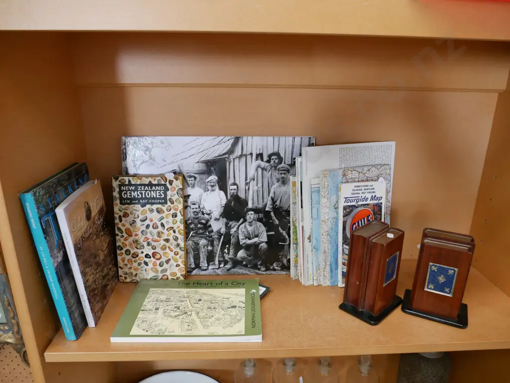 NZ books, road maps, 2x book ends Image 1++