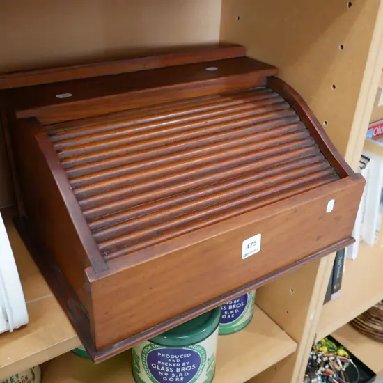 wooden bread bin
