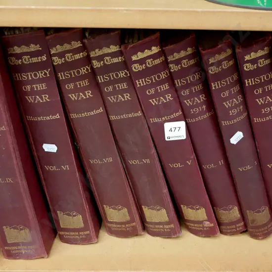 9x volumes of The History of WWI