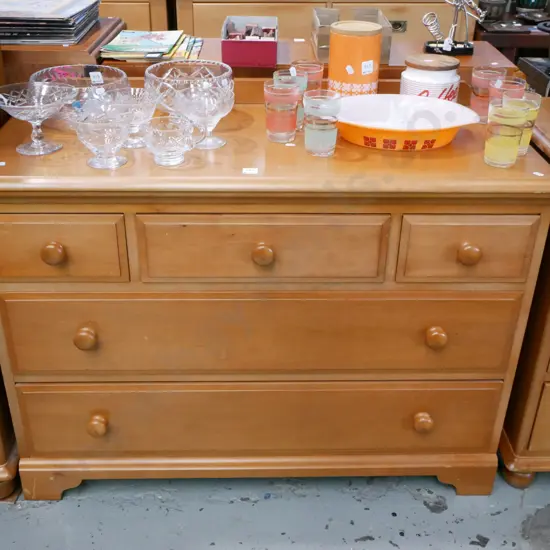 solid rimu 5 drawer lowboy H-780 W-1030 D-450