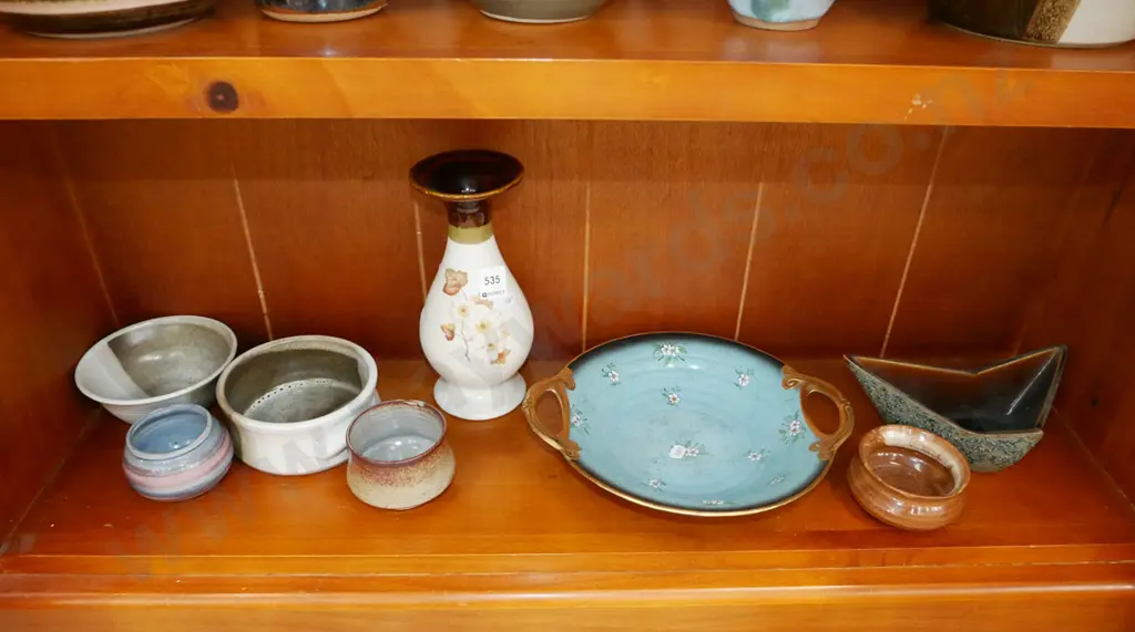 floral vase, Foley double handled bowl etc Image 1++