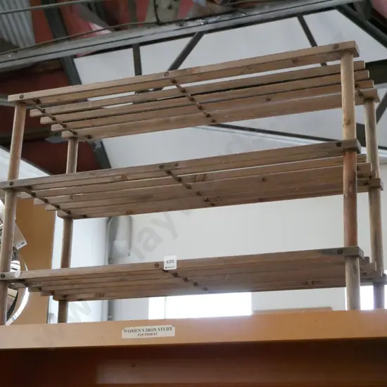 wooden shoe rack