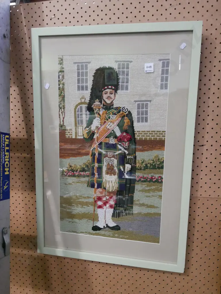 framed needlework - Scottish guard Image 1++