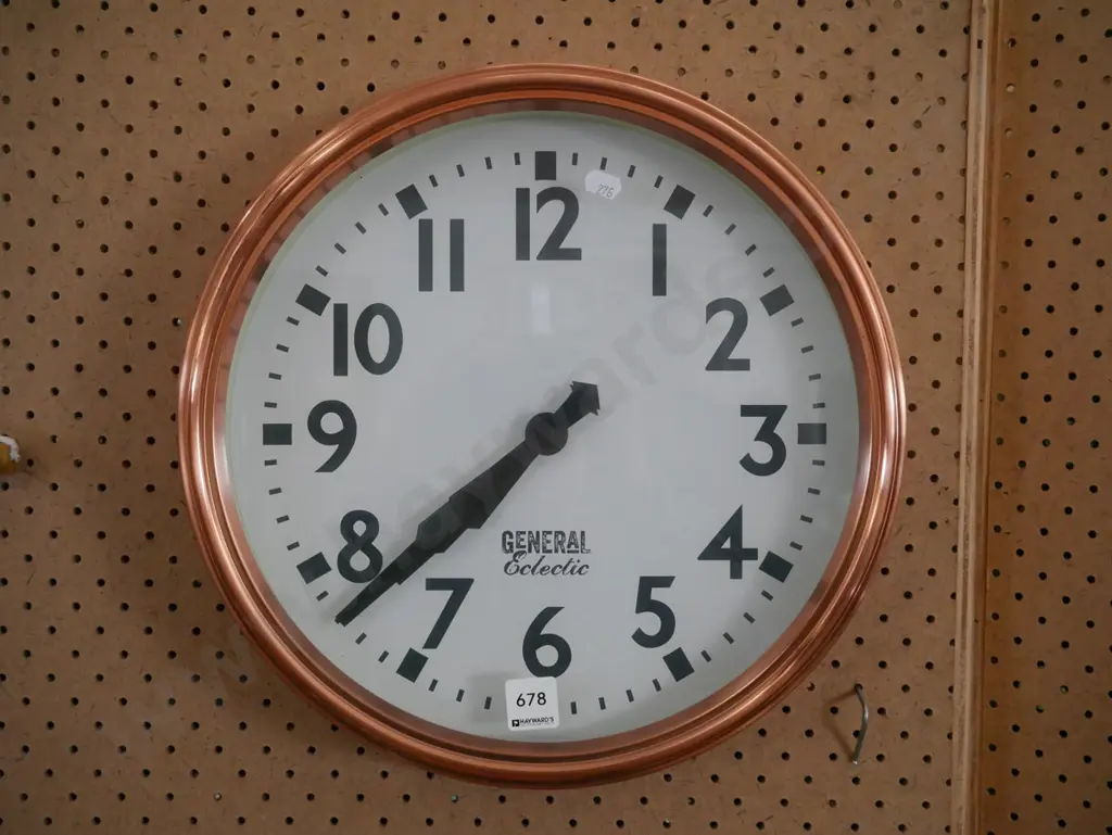 copper framed General Electric clock Image 1++